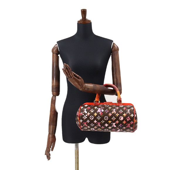 Louis Vuitton Papillon Leather Calong Maron Handbag Monogram Water - Picture 1 of 9